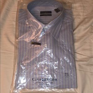 Club Room easy care dress shirt 16 1/2 neck blue